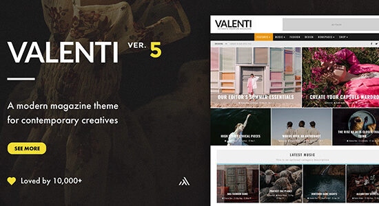 Valenti - WordPress HD Review Magazine News Theme