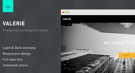 Valerie - Chủ đề Wordpress về nhiếp ảnh
