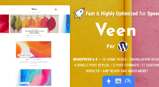 Veen - Minimal Lightweight AMP Blog for WordPress