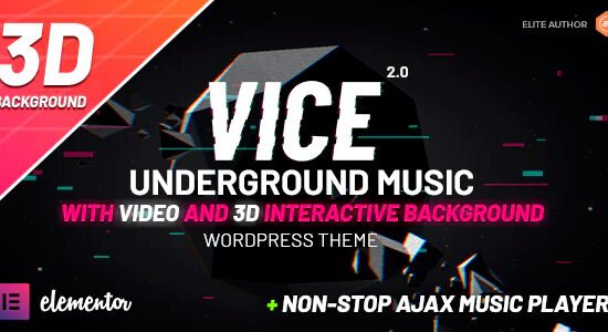 Vice: Underground Music Elementor WordPress Theme