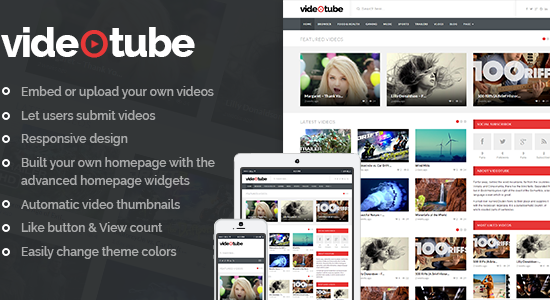 VideoTube - Responsive Video WordPress Theme