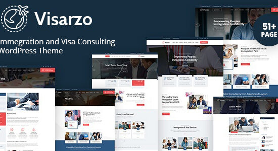 Visarzo – Chủ đề WordPress về tư vấn thị thực và nhập cư