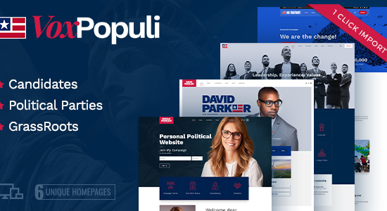 Vox Populi - Political Party & Candidate WordPress Theme