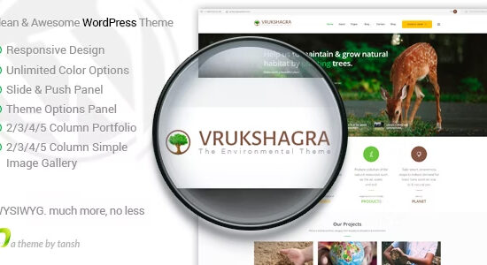 Vrukshagra - Chủ đề WordPress về môi trường