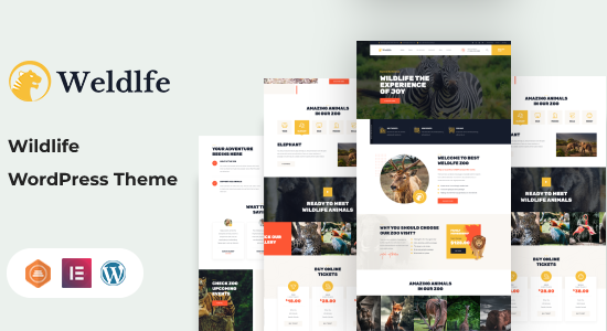 Weldlfe - Chủ đề WordPress về động vật hoang dã