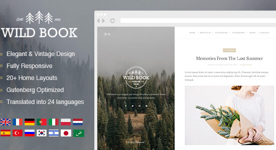 Wild Book - Vintage & Elegant WordPress Blog Theme