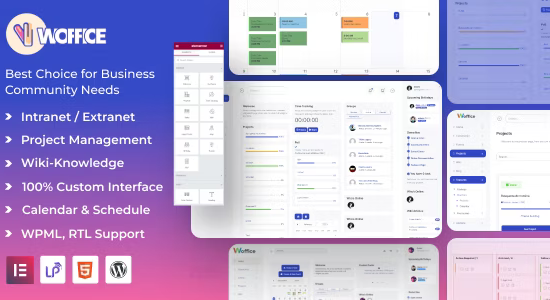 Woffice - Intranet, Extranet & Project Management WordPress Theme