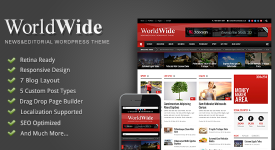 World Wide - Responsive Magazine WordPress