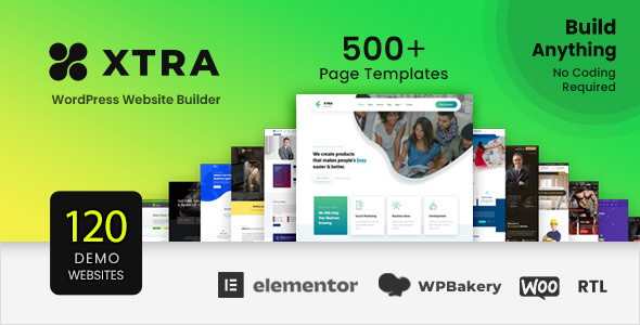 Xtra - WordPress Website Builder + RTL