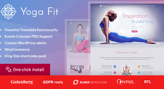 Yoga Fit - Sports & Fitness WordPress Theme