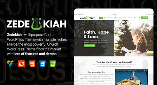 Zedekiah - Chủ đề WordPress cho Nhà thờ & Tôn giáo Đa năng