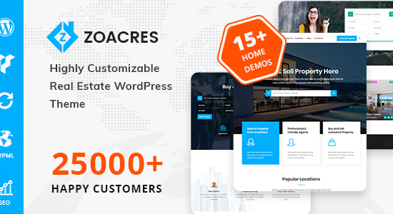 Zoacres - Real Estate WordPress Theme