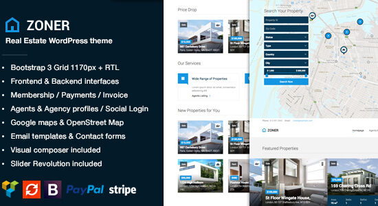 Zoner - Real Estate WordPress Theme