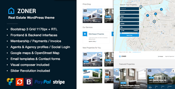 Zoner - Real Estate WordPress Theme