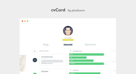 cvCard WP - Chủ đề Responsive WordPress Resume