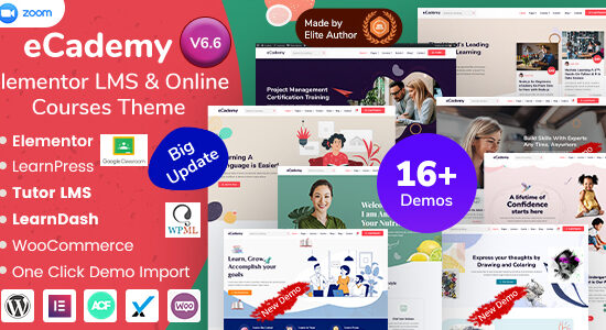 eCademy - Education LMS & Online Coaching Courses WordPress Theme