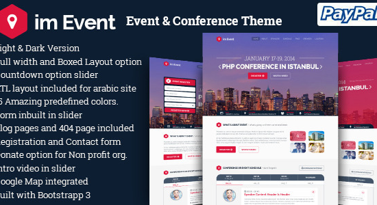 imEvent - Conference Meetup Christmas New Year Halloween Event WordPress Theme