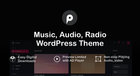 pulse - Chủ đề WordPress về Âm nhạc, Âm thanh, Radio