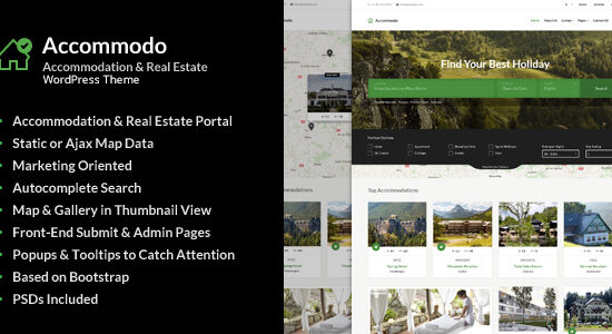 Accommodo - Chủ đề WordPress Du lịch Lưu trú