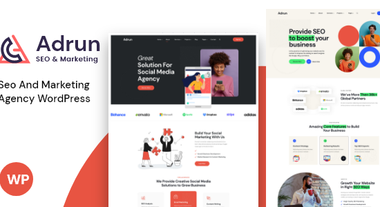 Adrun - Chủ đề WordPress cho công ty SEO & Marketing