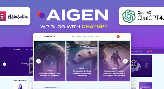 Aigen - Chủ đề blog WordPress lấy cảm hứng từ AI