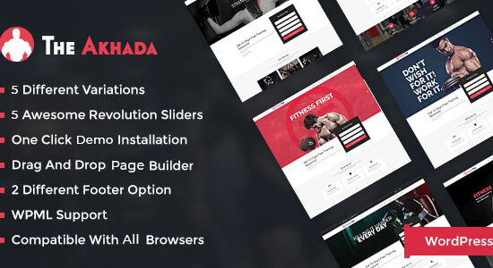 Akhada - Chủ đề Wordpress về phòng tập thể dục & thể hình