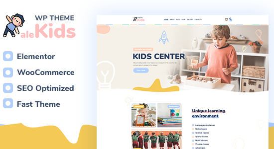 AleKids | Chủ đề WordPress cho trường mẫu giáo & mầm non