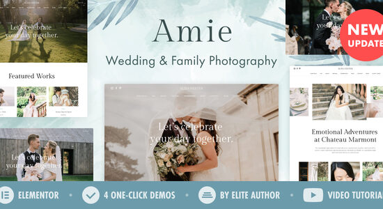 Amie — Nhiếp ảnh cưới WordPress