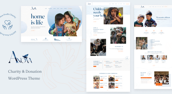 Anova - Chủ đề WordPress từ thiện và quyên góp