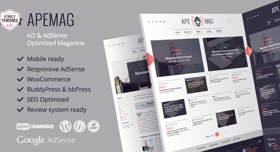 Apemag - Theme WordPress thời trang cho tạp chí với hệ thống đánh giá