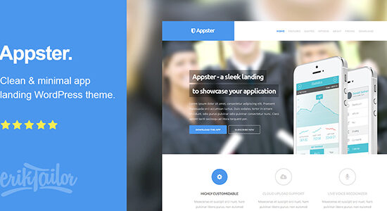 Appster - Chủ đề WordPress cho trang đích ứng dụng Ultimatel