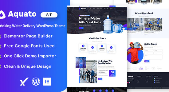 Aquato – Giao nước uống WordPress Theme