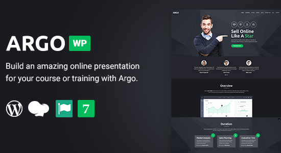 Argo - Chủ đề trang đích WordPress cho khóa đào tạo