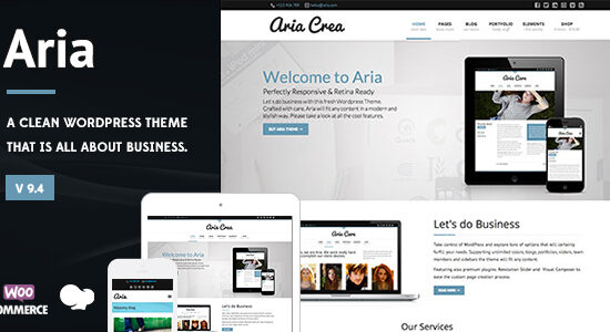 Aria - Chủ đề WordPress kinh doanh thuần túy