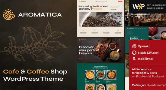 Aromatica - Chủ đề WordPress cho quán cà phê & cửa hàng cà phê