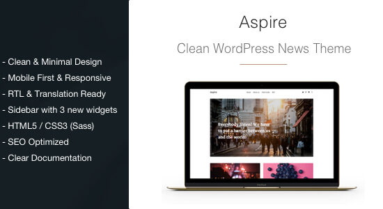 Aspire - Chủ đề WordPress sạch cho tin tức và tạp chí