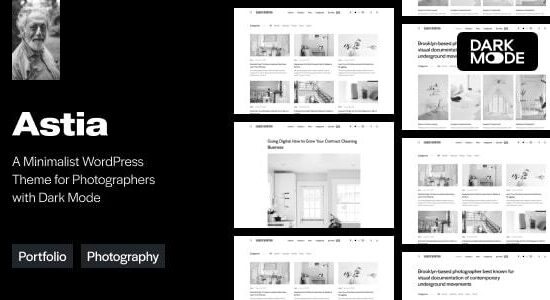 Astia - Minimal Portfolio WordPress Theme for Photographers