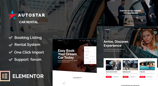 Autostar - Chủ đề WordPress cho thuê xe