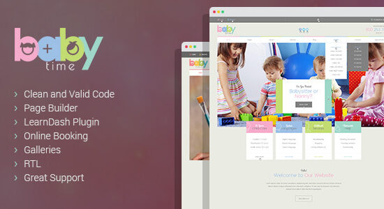 BabyTime - Chủ đề WordPress về bảo mẫu, y tá và giáo dục mầm non