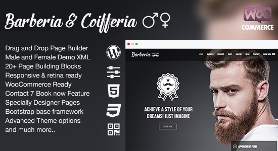 Barberia | Chủ đề WordPress đáp ứng cho Salon