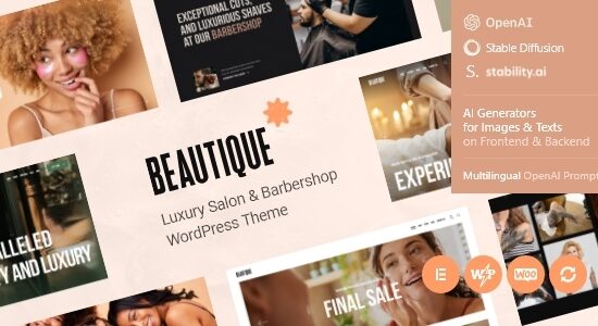 Beautique — Chủ đề WordPress cho tiệm cắt tóc & salon sang trọng