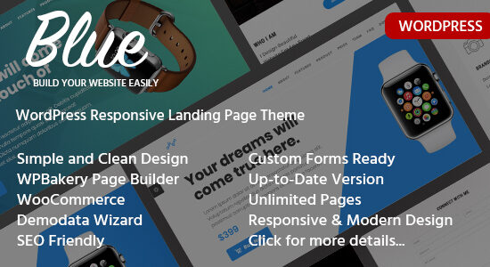 Blue - Responsive Onepage WordPress Theme