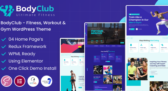 BodyClub - Chủ đề WordPress về thể hình, tập luyện & tập thể dục