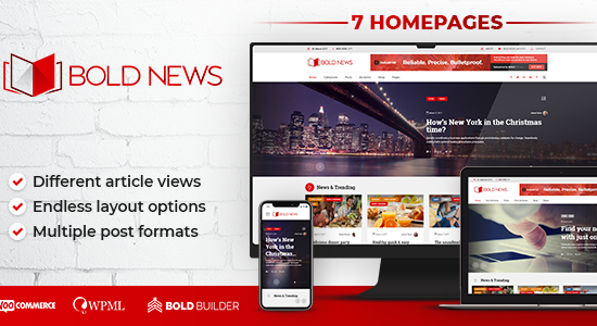 Bold News - Chủ đề WordPress cho tạp chí và báo