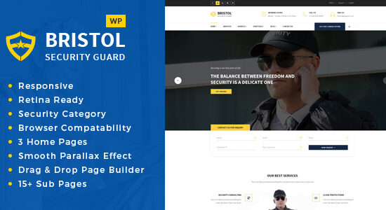 Bristol - Chủ đề WordPress về Dịch vụ Bảo mật & Bảo vệ
