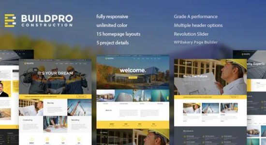 BuildPro - Chủ đề WordPress về Kinh doanh, Xây dựng & Thi công
