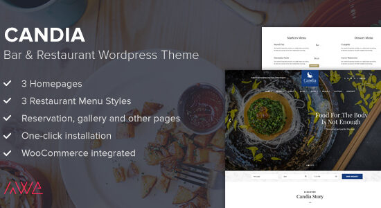 Candia - Chủ đề WordPress cho quán bar và nhà hàng