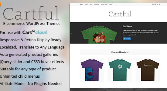 Cartful - Chủ đề WordPress thương mại điện tử cho Cart66