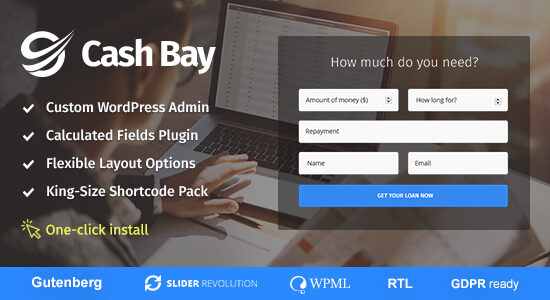 Cash Bay - Chủ đề WordPress về Ngân hàng và Cho vay trả lương