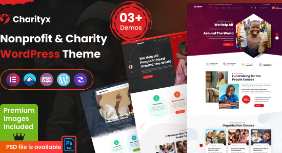 Charityx - Chủ đề WordPress từ thiện và phi lợi nhuận